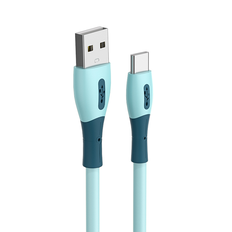 Android mobile phone accessories tpe data type c super fast charging cables for cell phones liquid silicone data cable